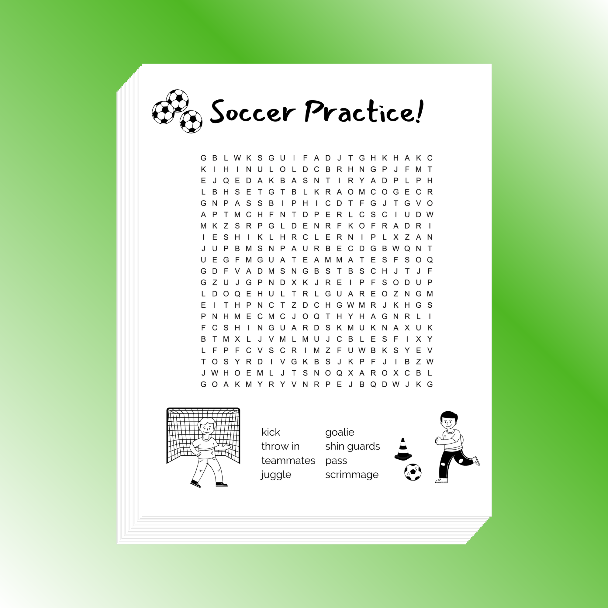 Soccer Word Search