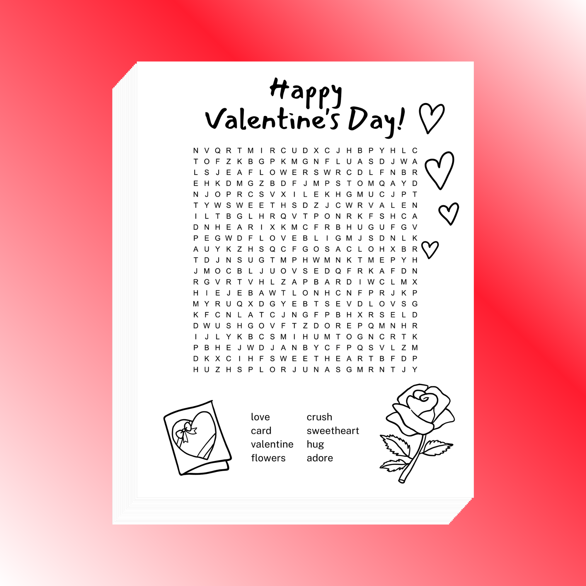 Happy Valentine’s Day Word Search